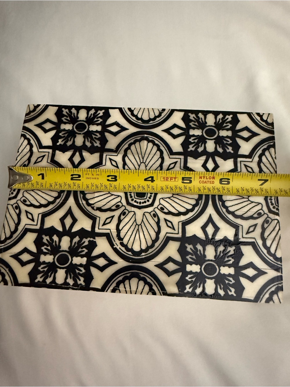 Decorative Box Unisex OS Black Cream Excellent Bone Inlay Floral Mosaic - Picture 6 of 6